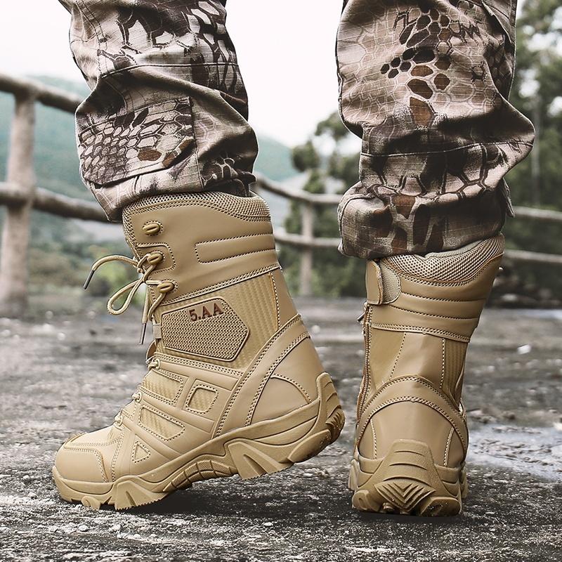 Special Force Military Tactical Leather Mens Steel Toe Work Boots ...