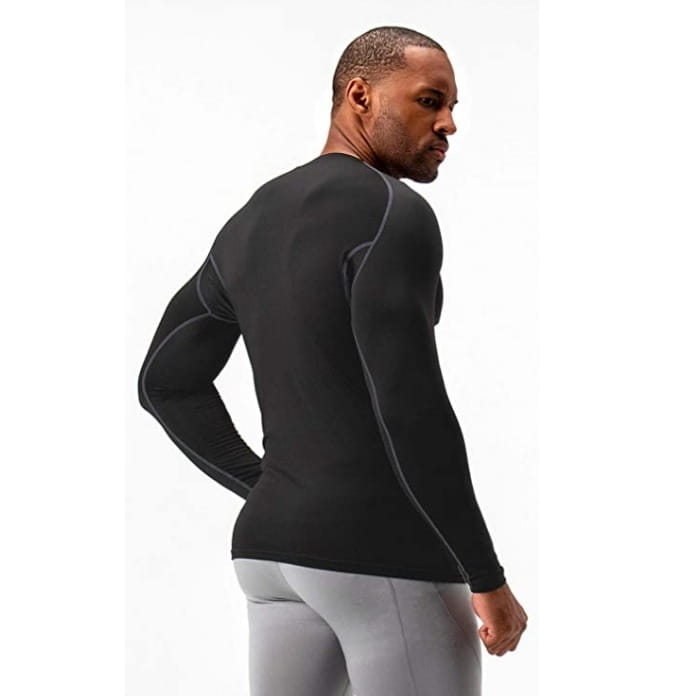 Compression Shirts 2 Pieces Long Sleeve Compression Shirt For Men ...